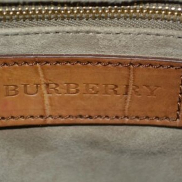 NWT BURBERRY ALLIGATOR LEATHER  COLOURS DINTON TOTE BAG - Picture 6 of 12